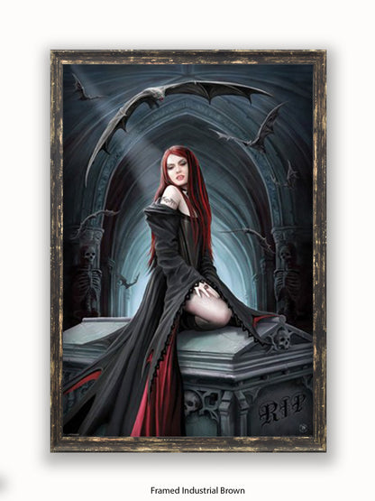Anne Stokes  Await The Night Poster
