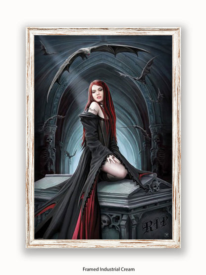 Anne Stokes  Await The Night Poster