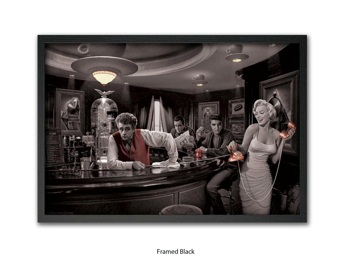 Hollywood Legends Cafe Art Poster | Java Dreams | Consani