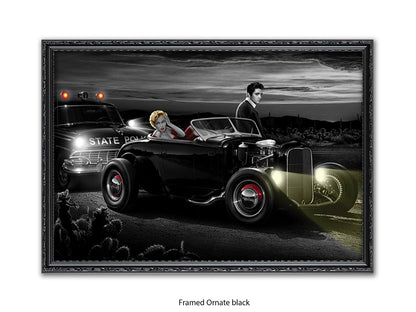 Last Run - Chris Consani Hollywood Legends Hot Rod Fantasy Art Poster