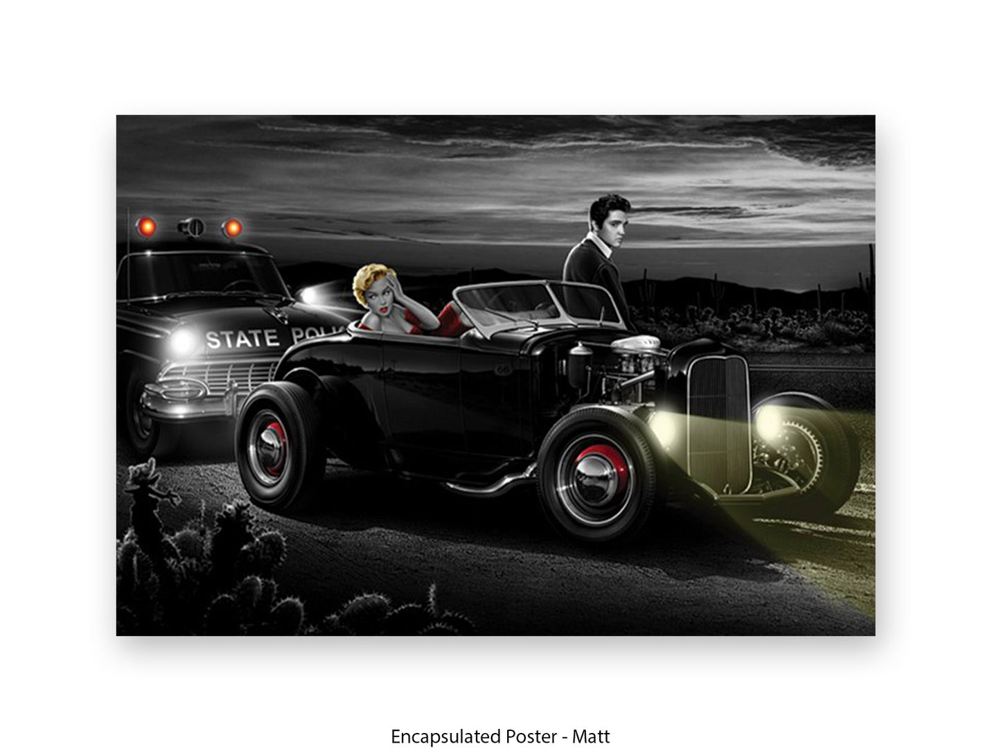Last Run - Chris Consani Hollywood Legends Hot Rod Fantasy Art Poster