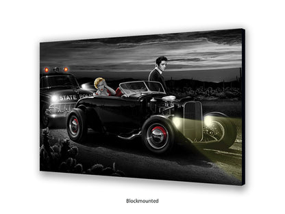 Last Run - Chris Consani Hollywood Legends Hot Rod Fantasy Art Poster