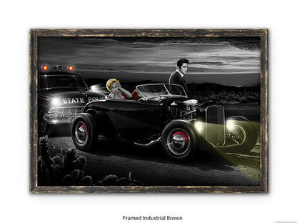 Last Run - Chris Consani Hollywood Legends Hot Rod Fantasy Art Poster
