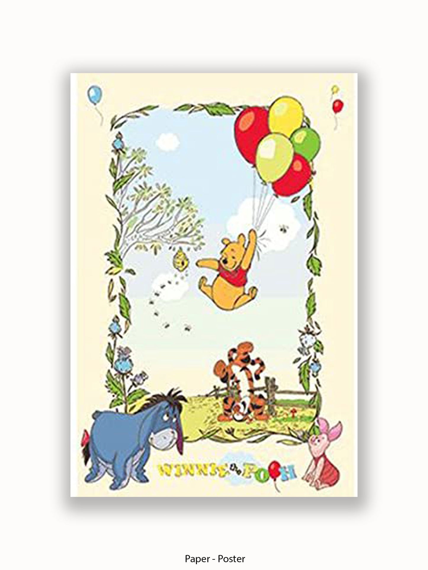 Winnie The Pooh  Balloons Poster