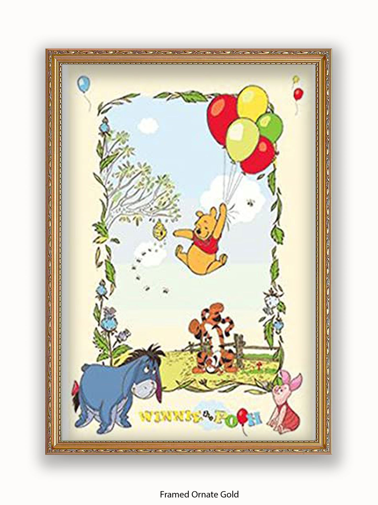 Winnie The Pooh  Balloons Poster
