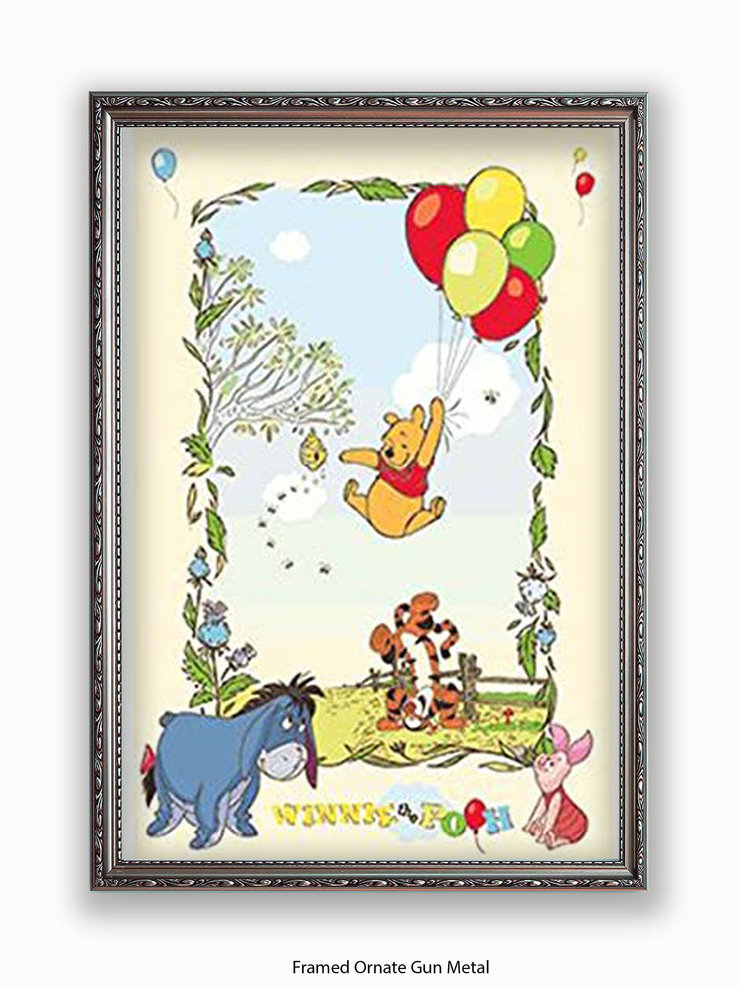 Winnie The Pooh  Balloons Poster