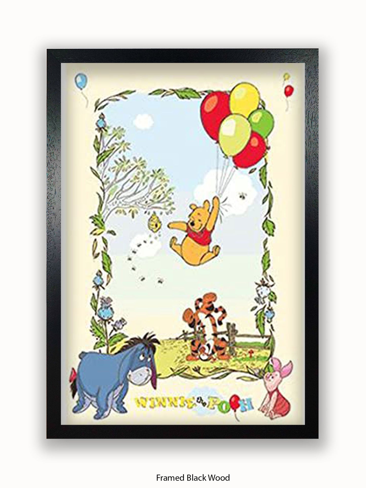Winnie The Pooh  Balloons Poster