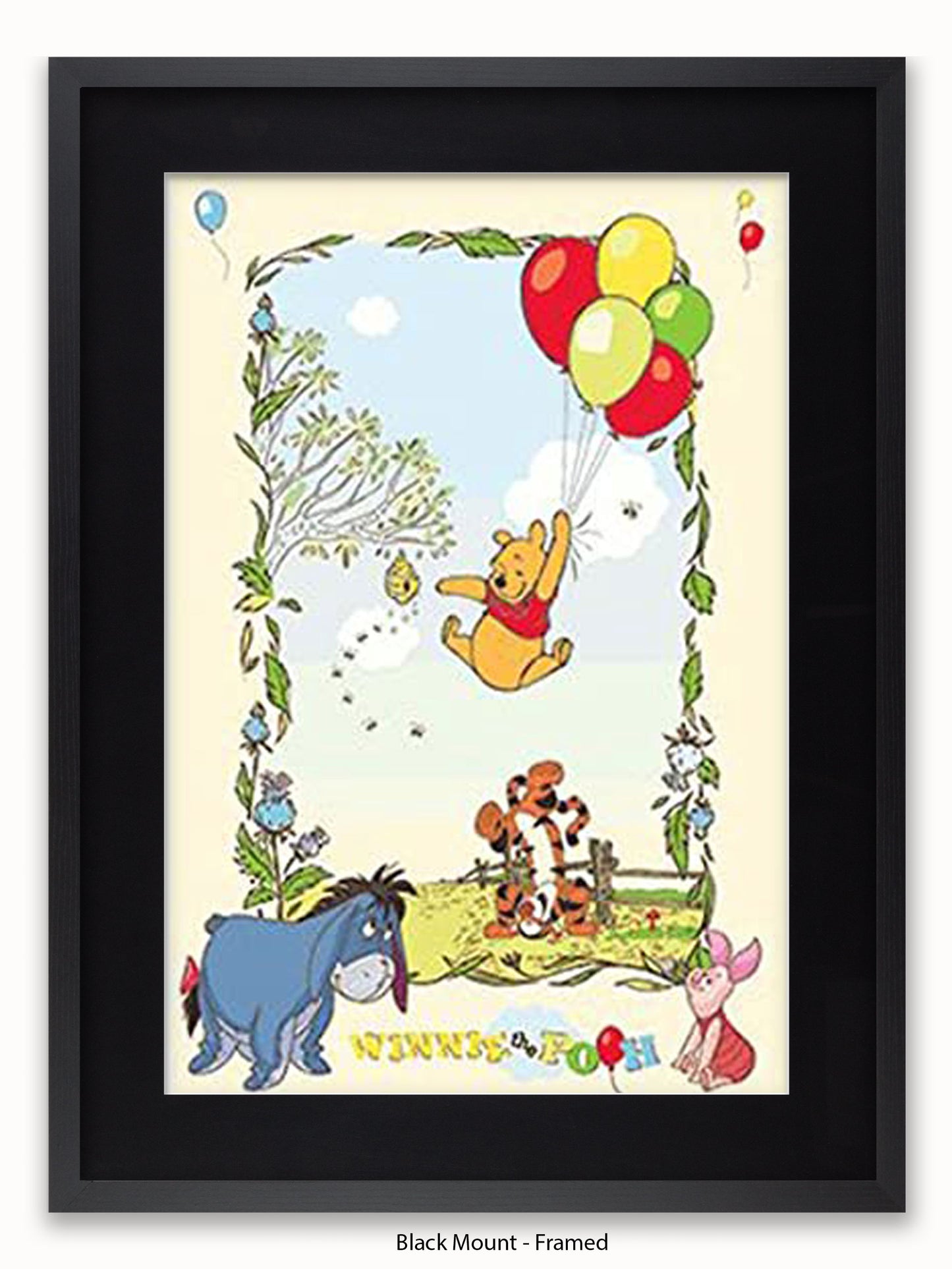 Winnie The Pooh  Balloons Poster
