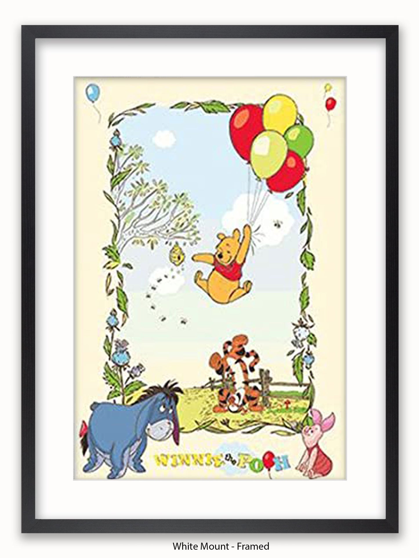 Winnie The Pooh  Balloons Poster