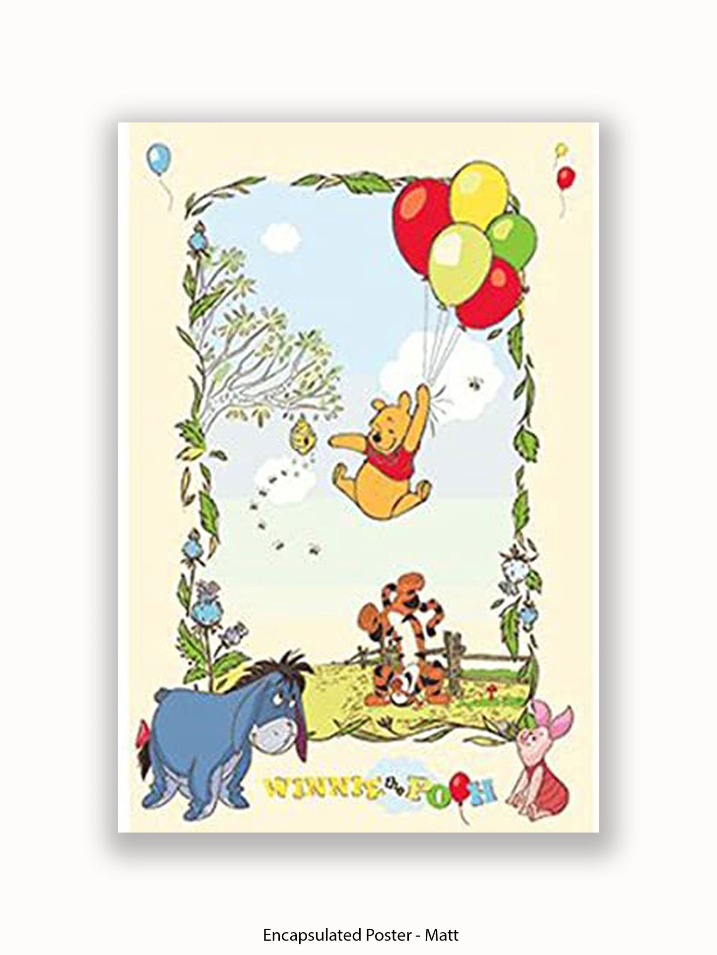 Winnie The Pooh  Balloons Poster