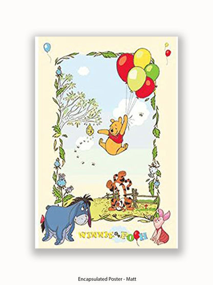 Winnie The Pooh  Balloons Poster