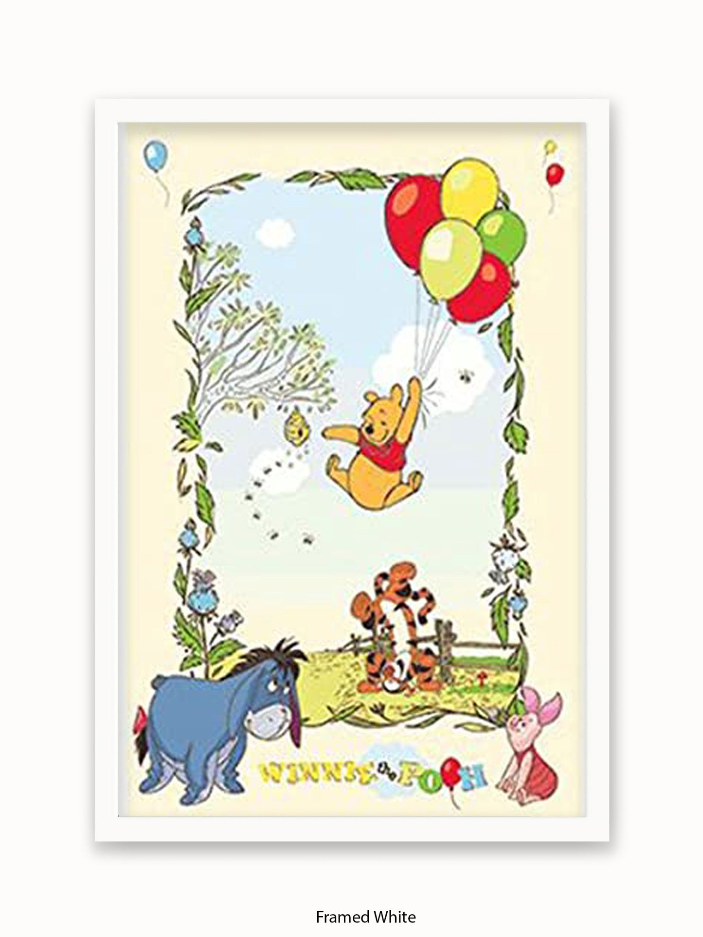 Winnie The Pooh  Balloons Poster