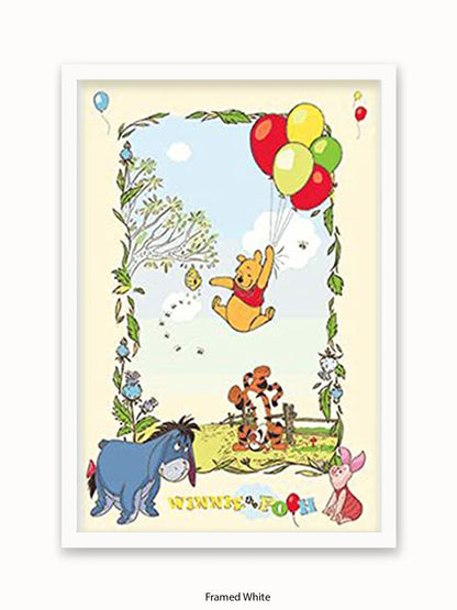 Winnie The Pooh  Balloons Poster