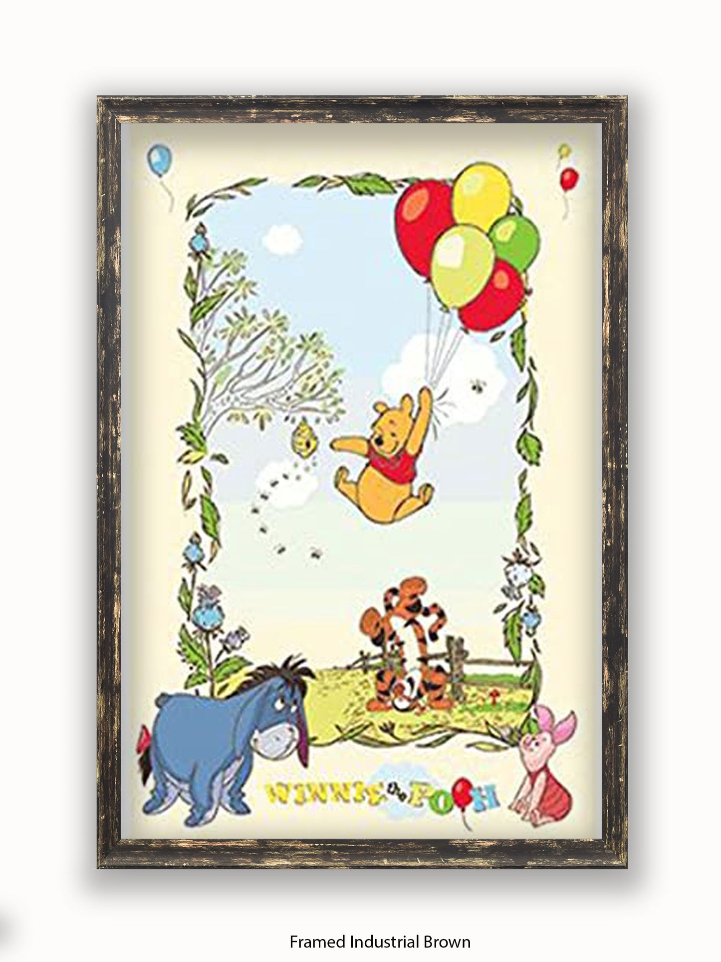 Winnie The Pooh  Balloons Poster