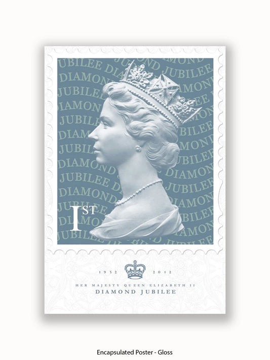 Queen  Elizabeth II  Diamond Jubilee Stamp Poster