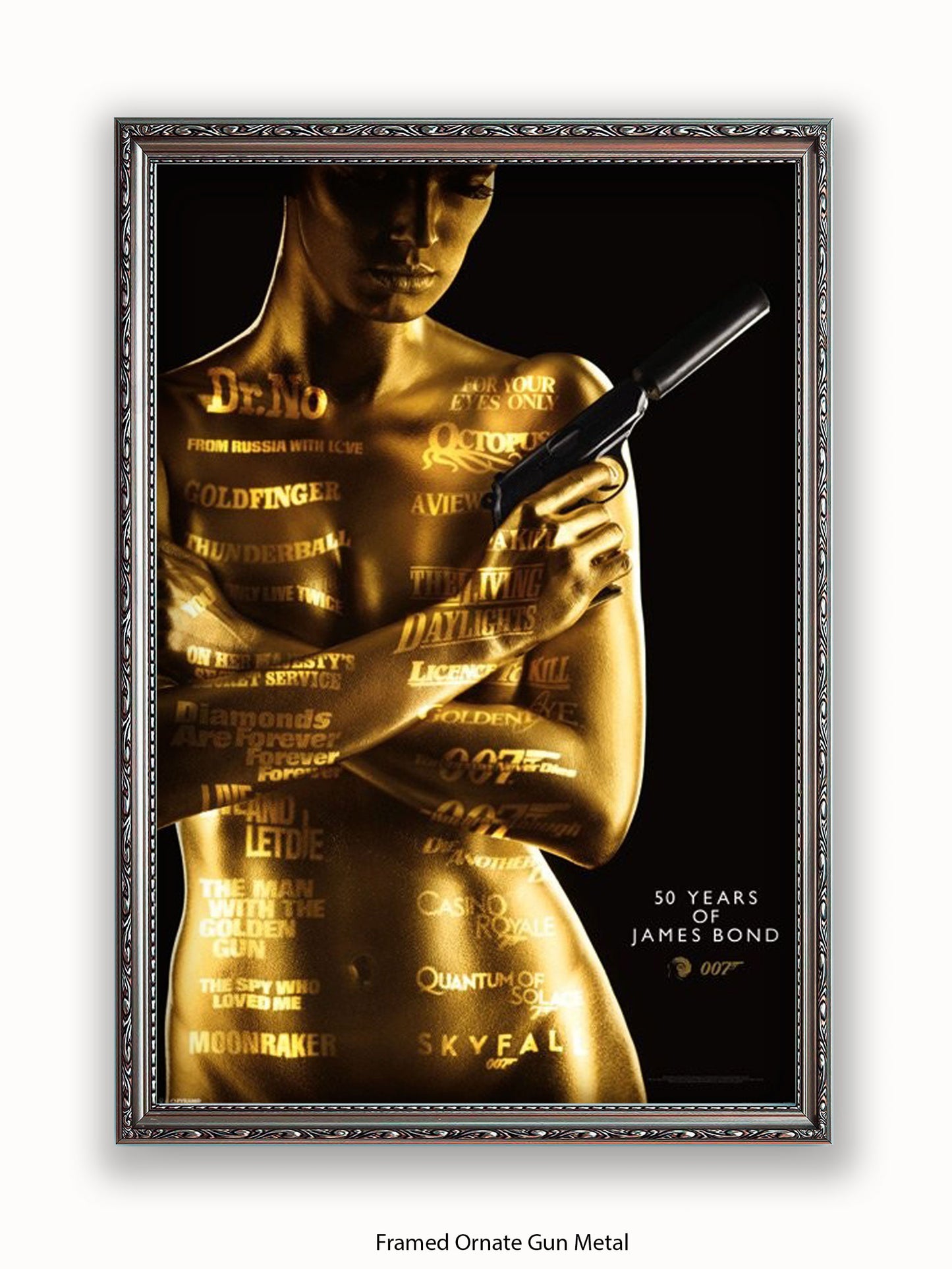 James Bond  Goldfinger  50Th Aniversary Poster