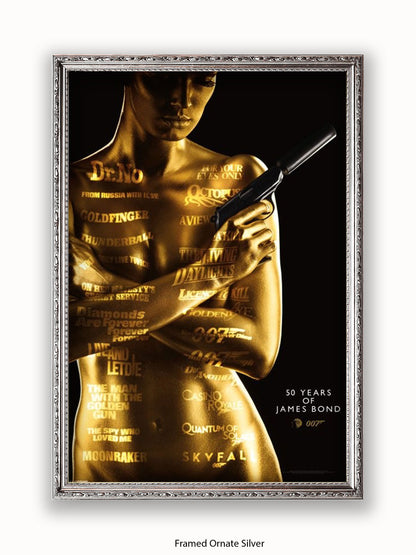 James Bond  Goldfinger  50Th Aniversary Poster