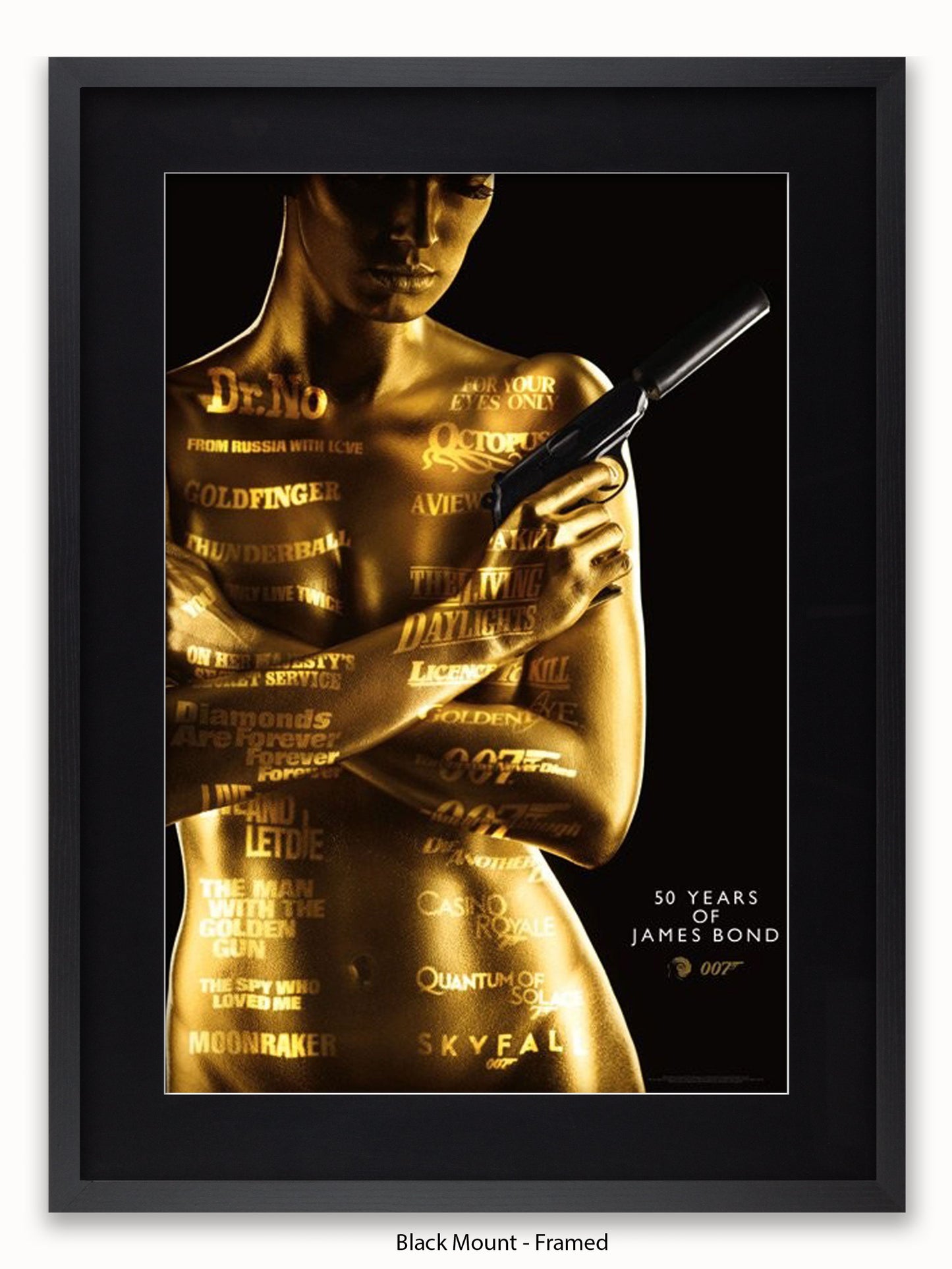 James Bond  Goldfinger  50Th Aniversary Poster