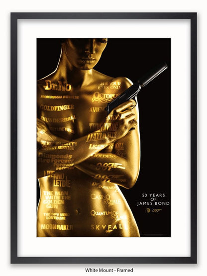 James Bond  Goldfinger  50Th Aniversary Poster
