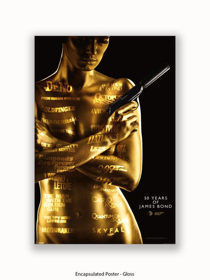 James Bond  Goldfinger  50Th Aniversary Poster