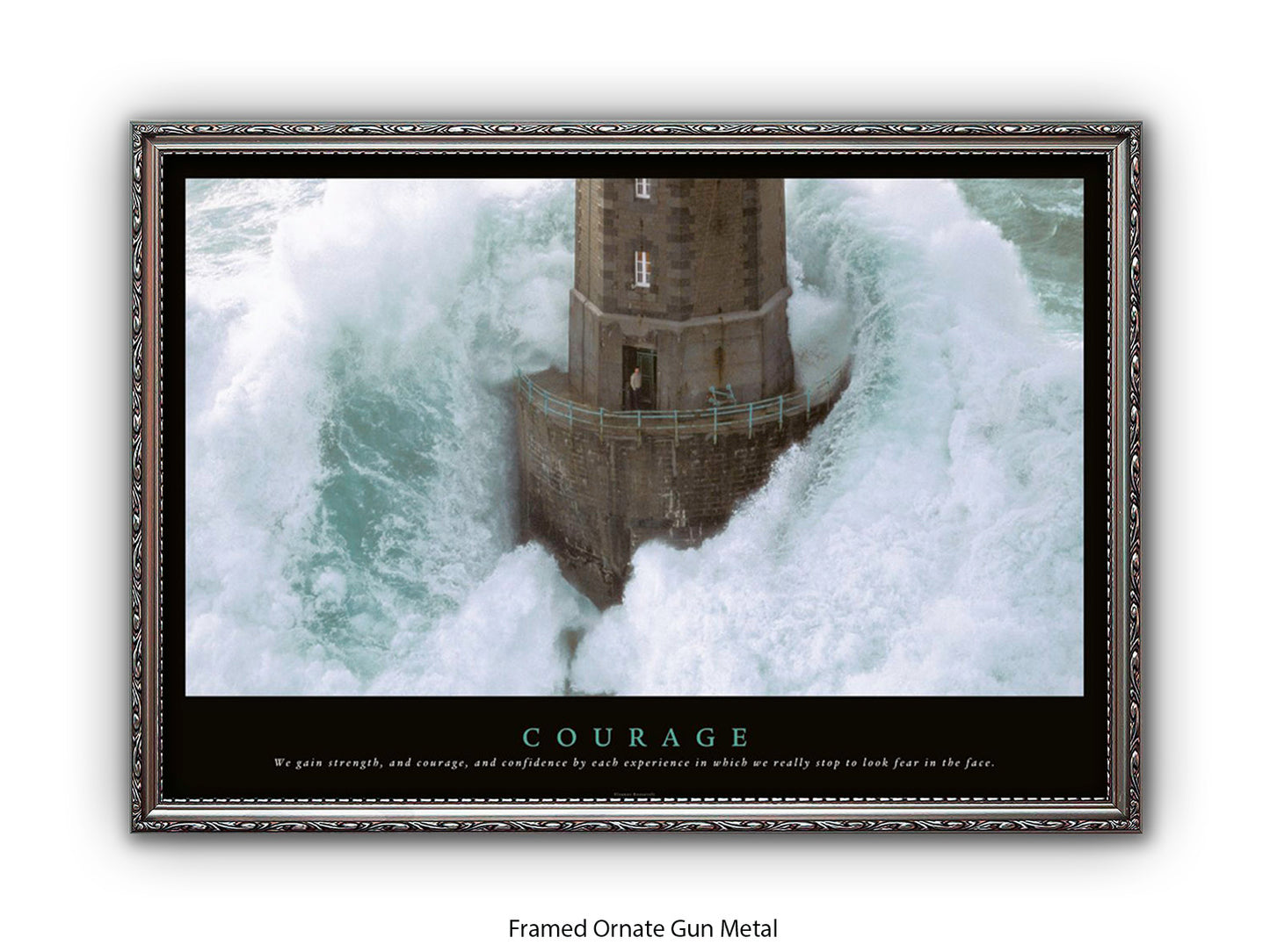 Courage Poster - Inspirational Typography Wall Art - Motivational Quote