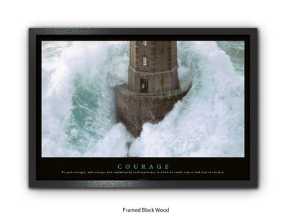 Courage Poster - Inspirational Typography Wall Art - Motivational Quote