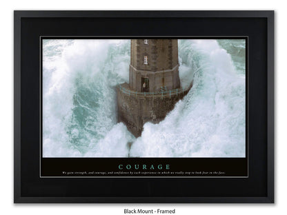 Courage Poster - Inspirational Typography Wall Art - Motivational Quote