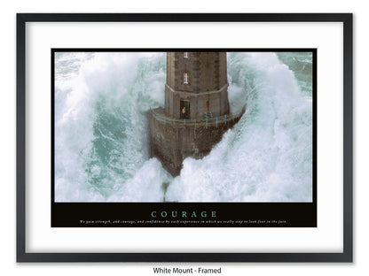 Courage Poster - Inspirational Typography Wall Art - Motivational Quote