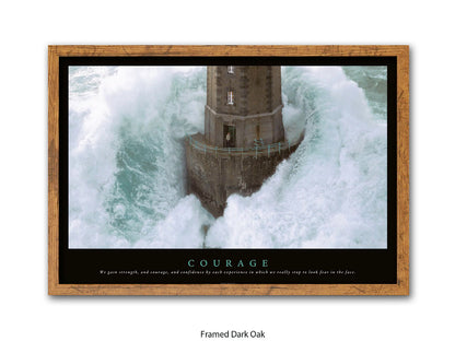Courage Poster - Inspirational Typography Wall Art - Motivational Quote