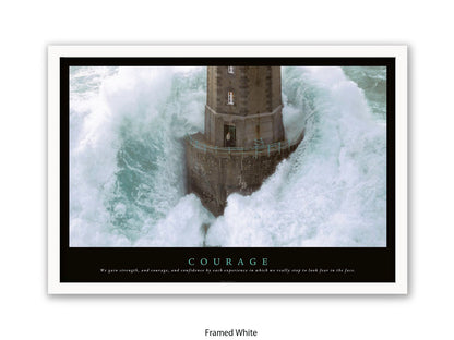 Courage Poster - Inspirational Typography Wall Art - Motivational Quote