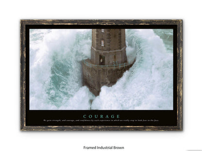Courage Poster - Inspirational Typography Wall Art - Motivational Quote
