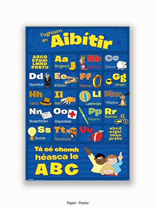 Aibitir  Irish  Alphabet Poster