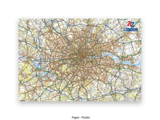 A to Z | London Map | Wall Decor Poster