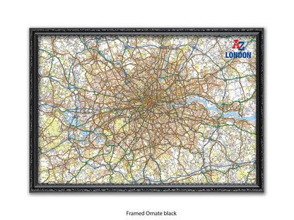 A to Z | London Map | Wall Decor Poster