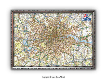 A to Z | London Map | Wall Decor Poster