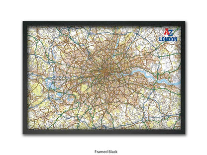 A to Z | London Map | Wall Decor Poster