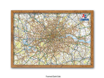 A to Z | London Map | Wall Decor Poster