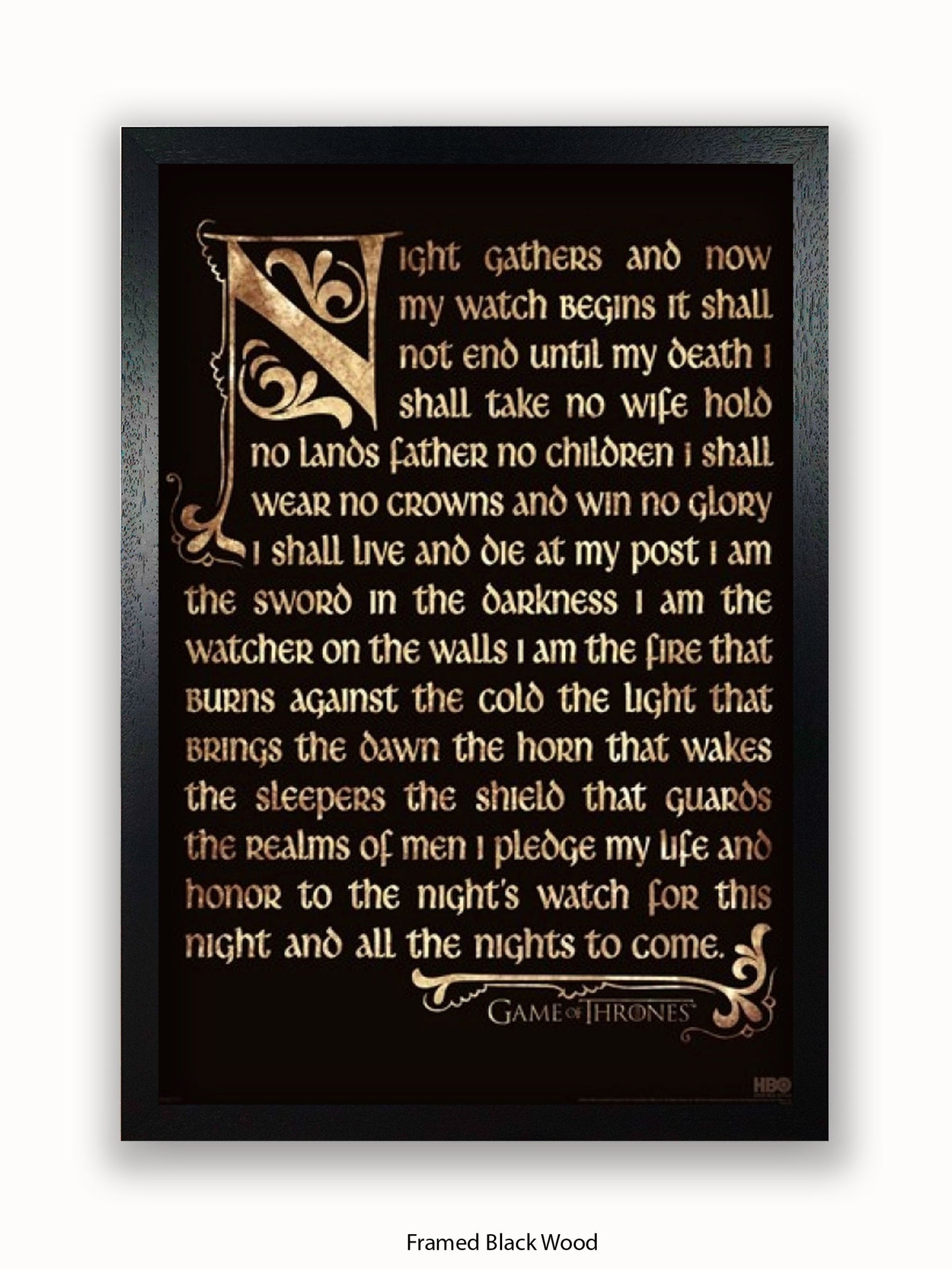 Game Of Thrones  Nightwatch Oath Poster