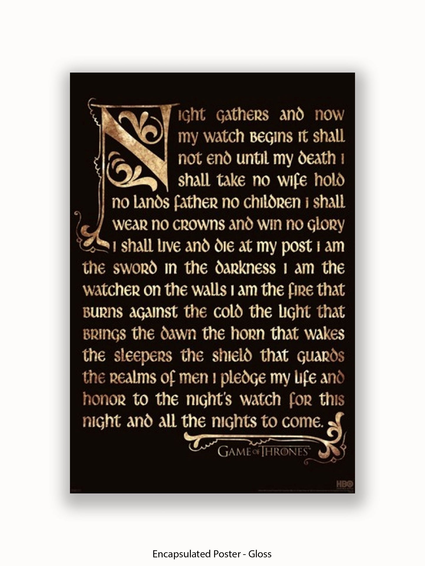 Game Of Thrones  Nightwatch Oath Poster