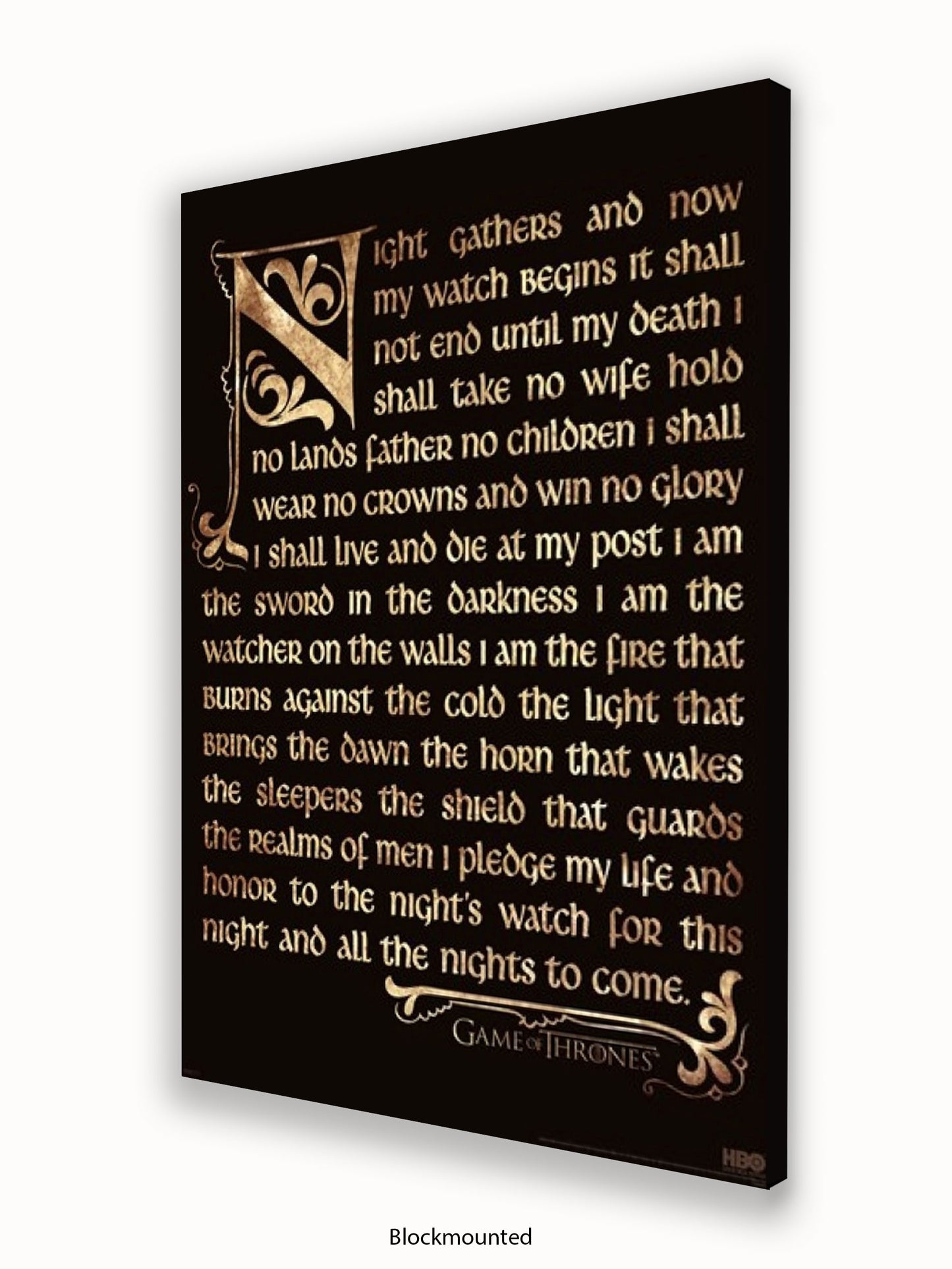 Game Of Thrones  Nightwatch Oath Poster