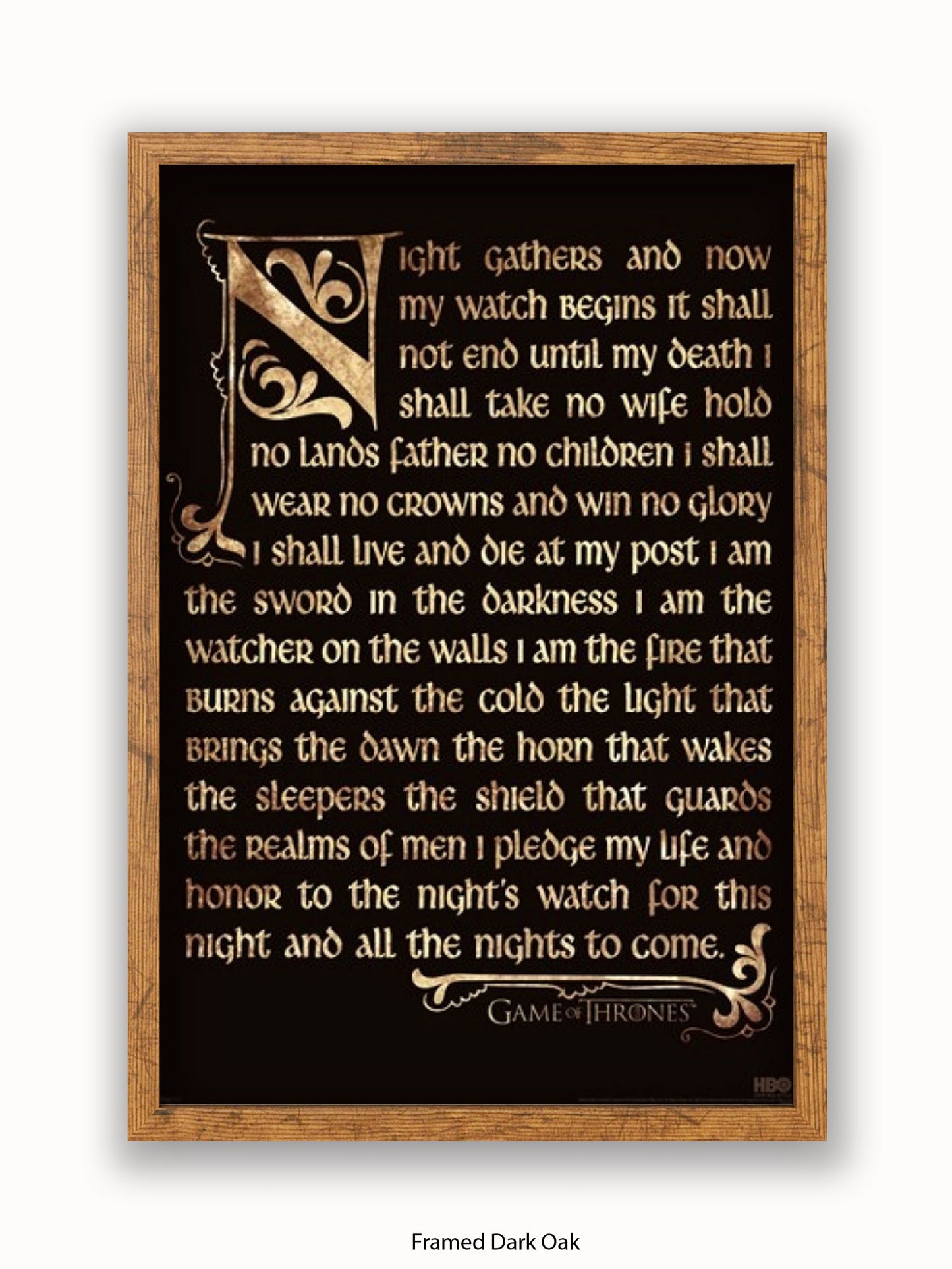 Game Of Thrones  Nightwatch Oath Poster