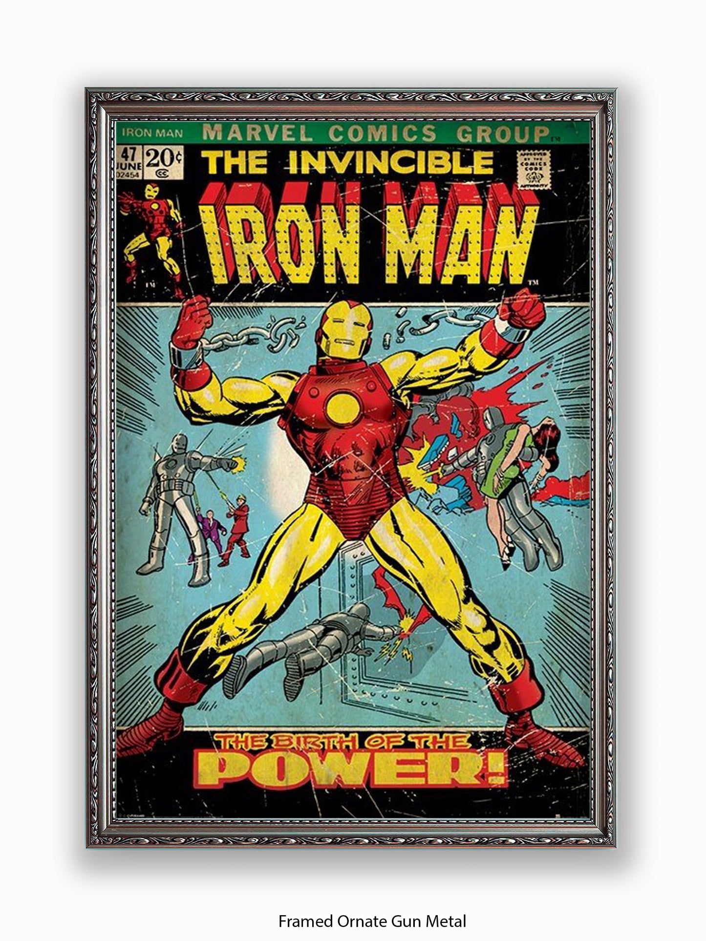 Iron Man  The Birth Of The Power  Comic Book Cover Poster