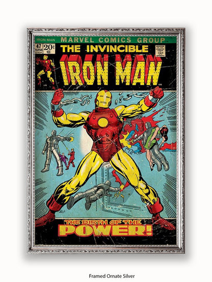 Iron Man  The Birth Of The Power  Comic Book Cover Poster