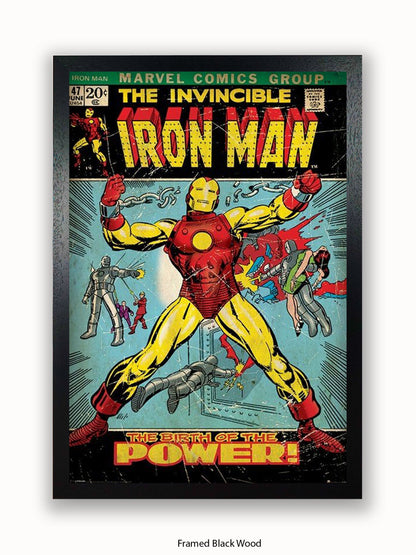 Iron Man  The Birth Of The Power  Comic Book Cover Poster