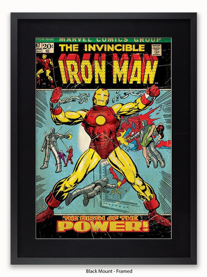 Iron Man  The Birth Of The Power  Comic Book Cover Poster