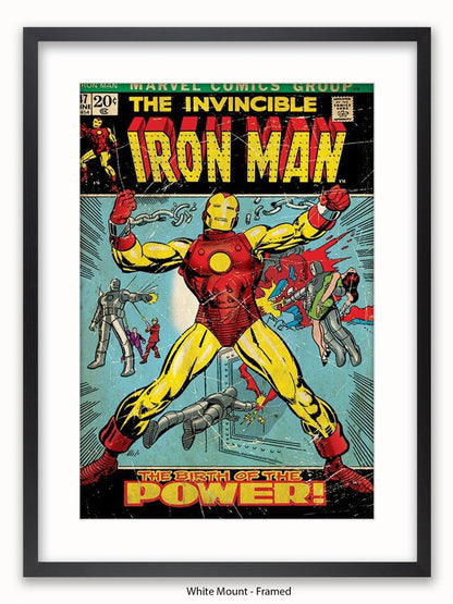 Iron Man  The Birth Of The Power  Comic Book Cover Poster
