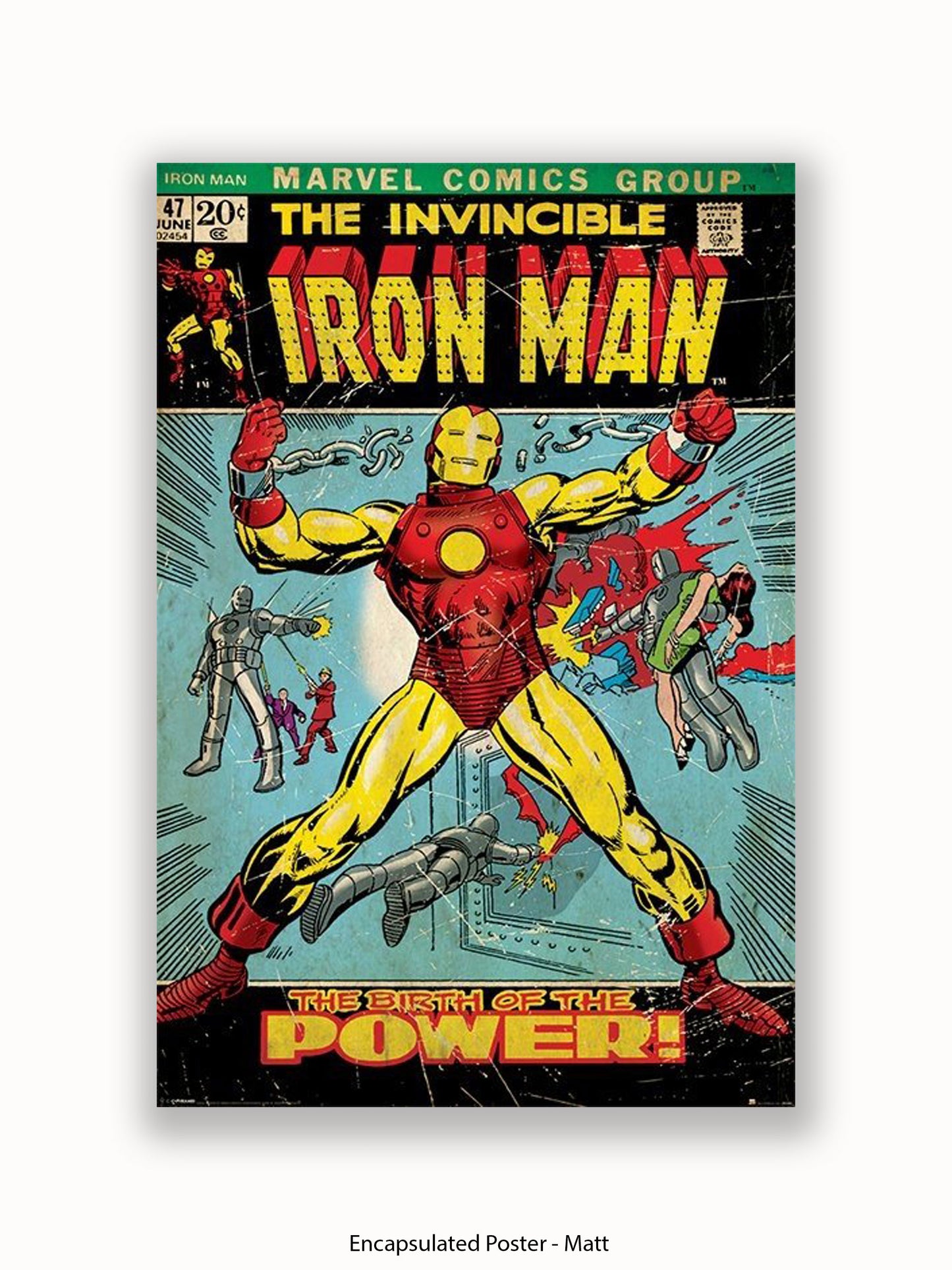 Iron Man  The Birth Of The Power  Comic Book Cover Poster