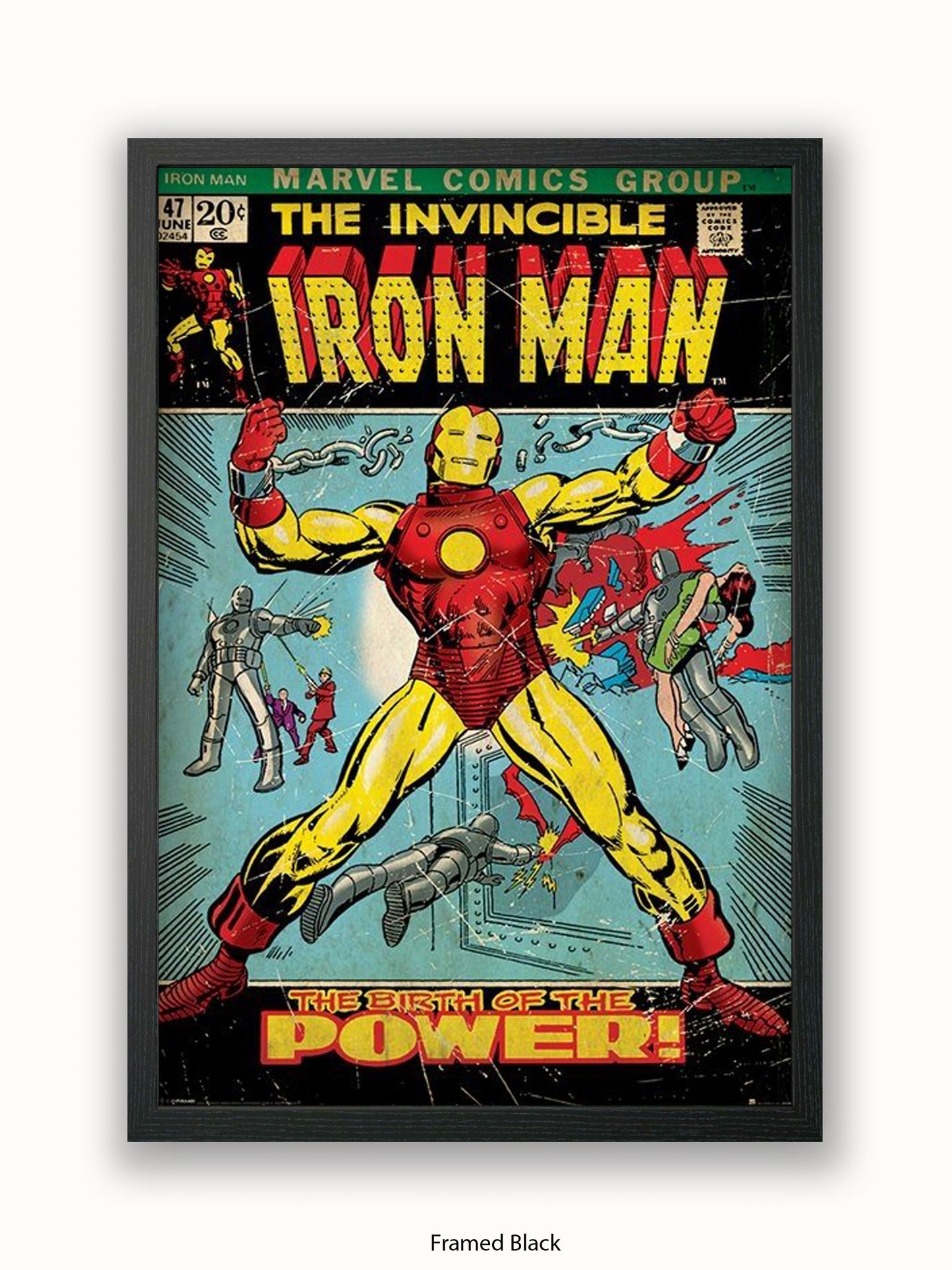 Iron Man  The Birth Of The Power  Comic Book Cover Poster
