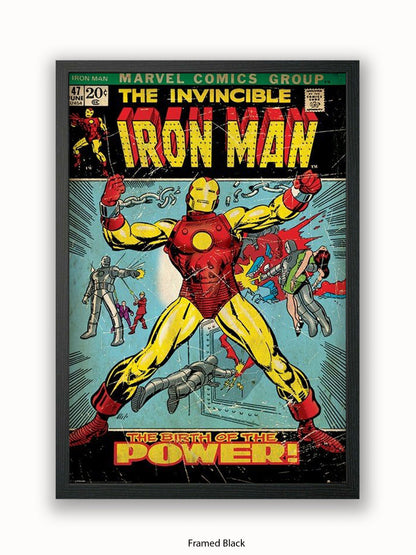 Iron Man  The Birth Of The Power  Comic Book Cover Poster