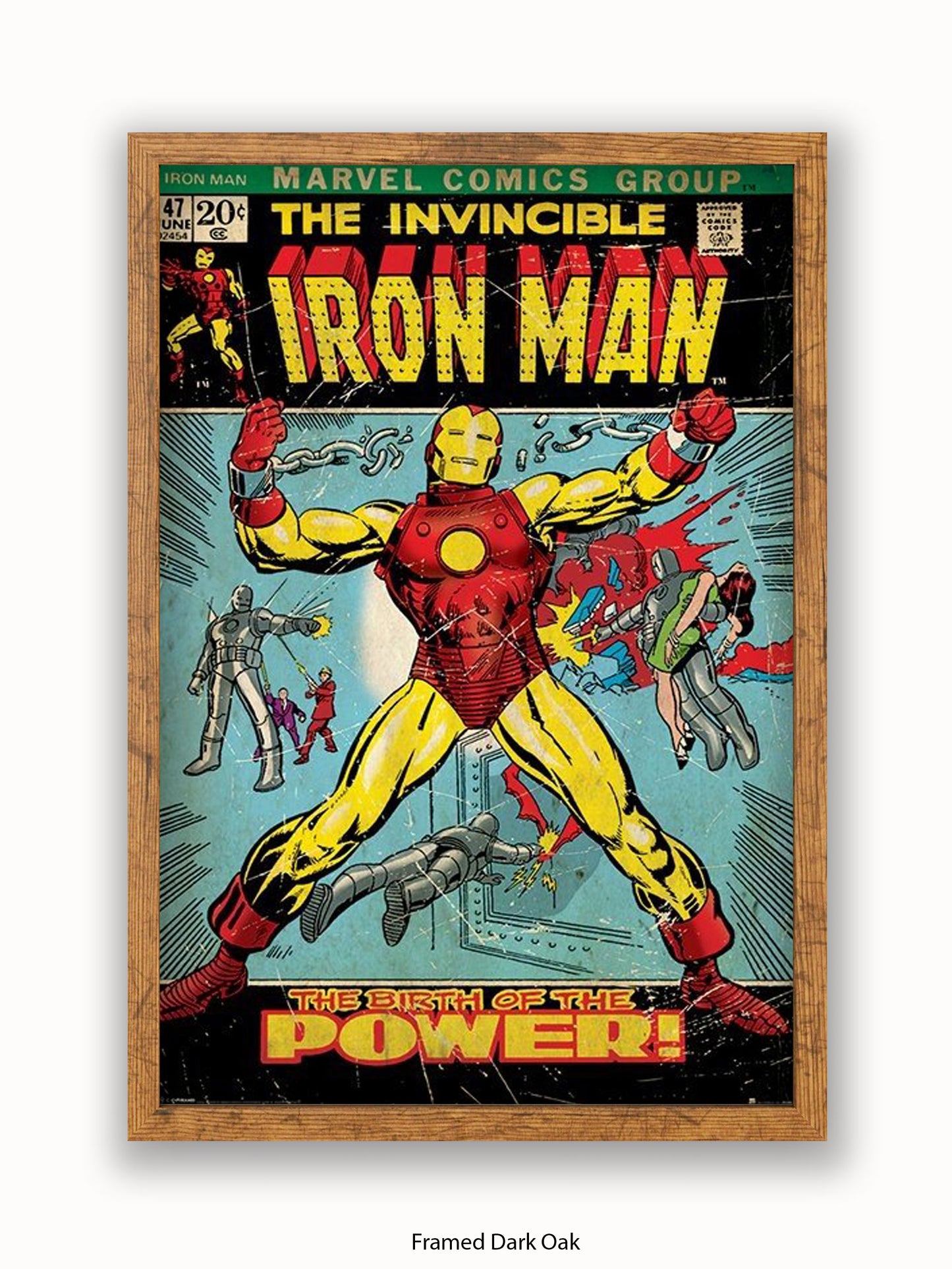 Iron Man  The Birth Of The Power  Comic Book Cover Poster